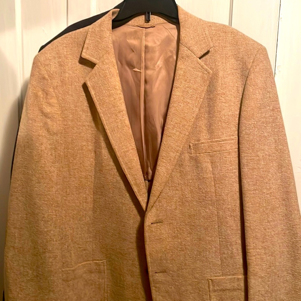 jays mens shop 2 button tweed sports coat with elbow patches size 44 regular
